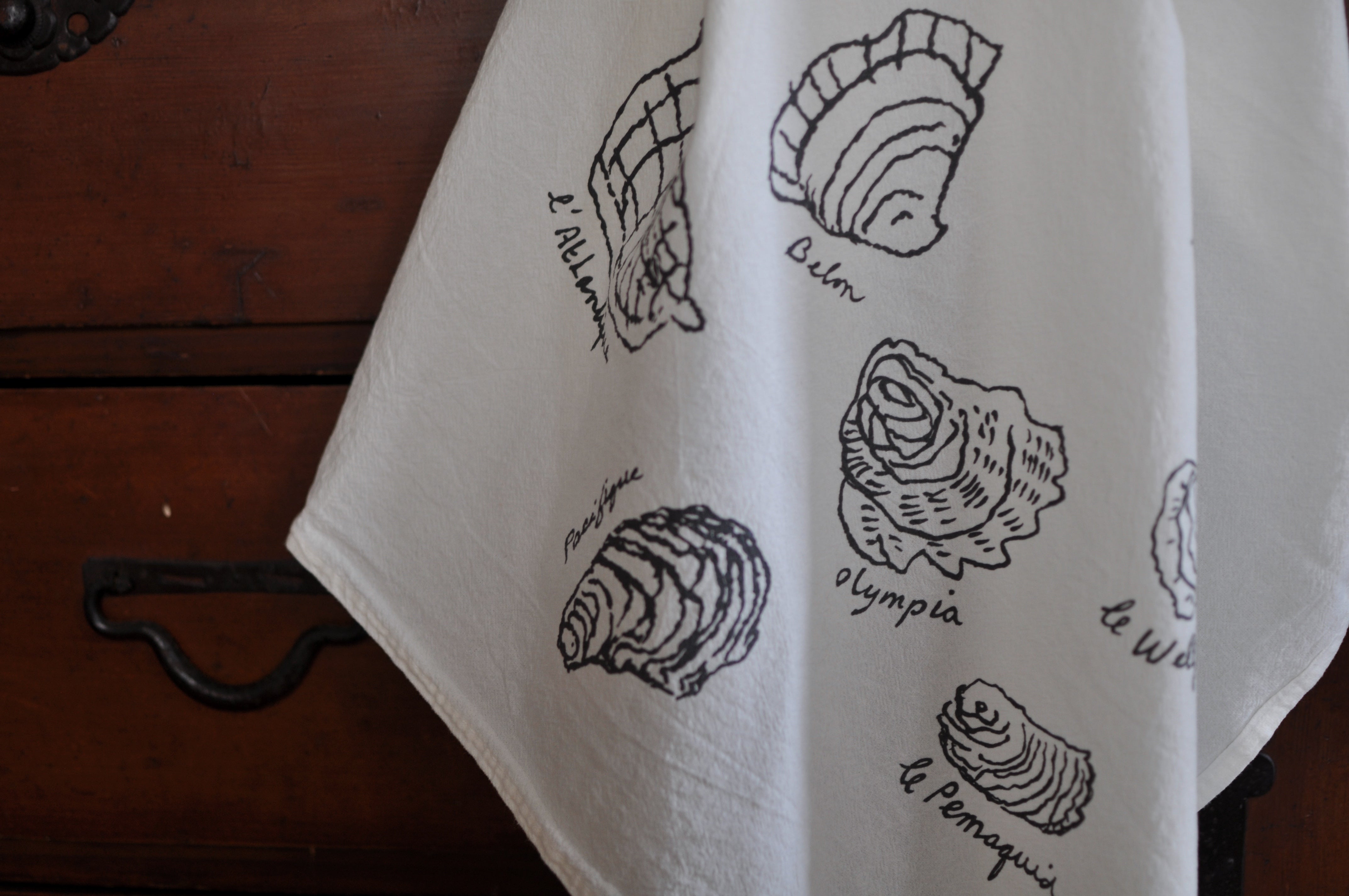 Oyster Species Tea Towel