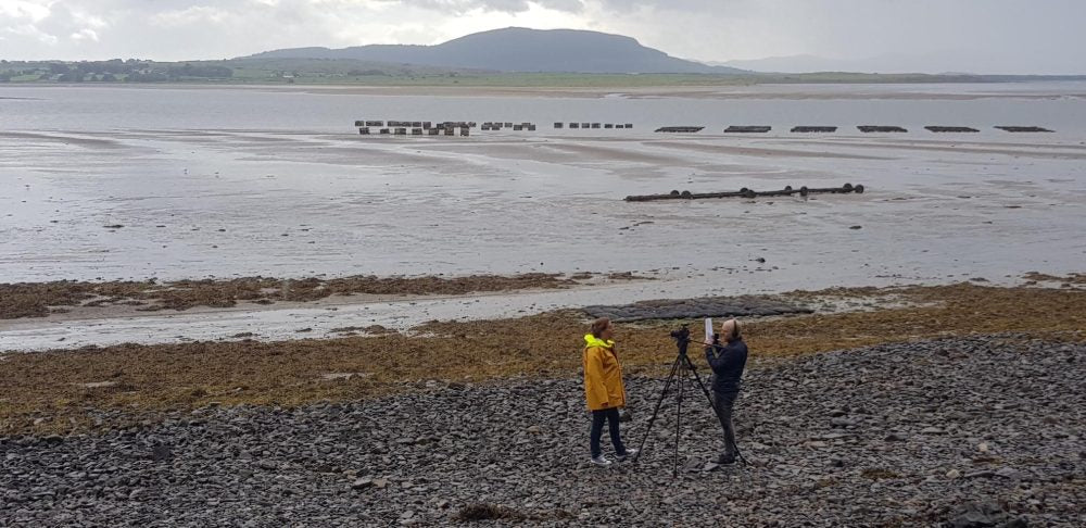 Marie-Aude interview at the shore for an Excellence in Business Award. Source: Triskell Seafood.